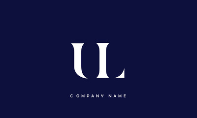 LU, UL, L, U Abstract Letters Logo monogram