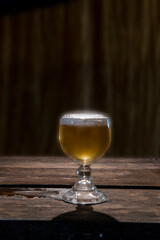 Frothy head of beer