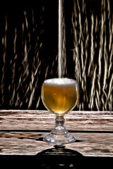 Streaming beer into a fishbowl