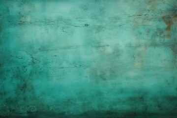 Fototapeta na wymiar Teal Green background on cement floor texture