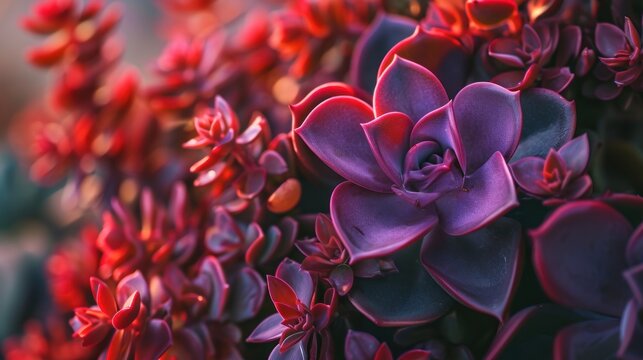  a close up of a bunch of flowers with red and purple flowers in the middle of the picture and the top of the flowers in the middle of the picture.