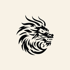 Year of the dragon chinese dragon silhouette illustration