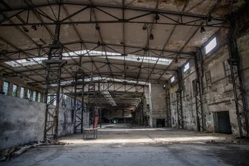  Old, destroyed and abandoned factory, urbex industrial hall. © Kozioł Kamila
