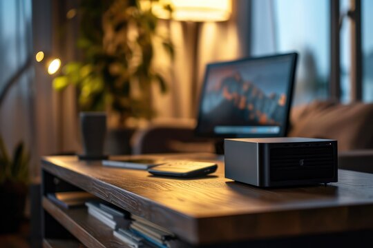 Network Attached Storage Nas Device At Home Providing Backup And Ensuring Data Security