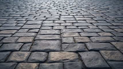 Gray tones of stone bricks in roads, sidewalks, square floors.