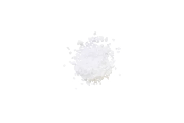 Fotobehang Heap of salt isolated on a transparent background without shadows from above, top view, png © ydumortier