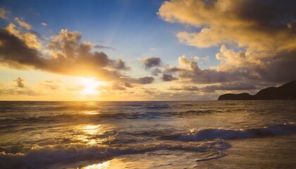 Naklejka na ściany i meble sunset at coast of the sea