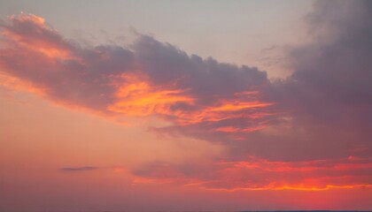 Naklejka na ściany i meble pink clouds on a sky during sunset