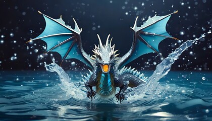 dark dragon water splash