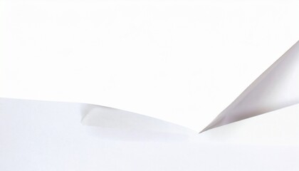 sheet of white paper with folds close up