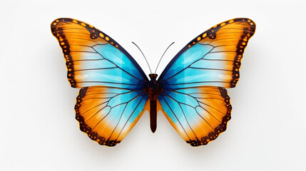 A butterfly that is colorful and elegant isolated