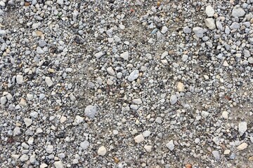 A close view of the rock and pebble gravel surface.