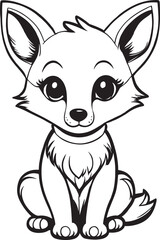 cute Fox coloring page
