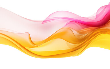 Ethereal blend of yellow and pink abstract blooming shape
