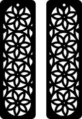 Laser Cuttting Rectangle Earrings Digital Template