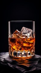 A Refreshing Glass of Whiskey on the Rocks