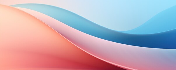 Pastel tone rust pink blue gradient defocused abstract photo smooth lines