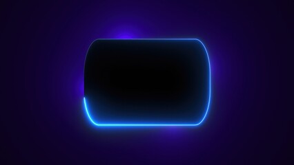 Template with neon frame. Computer generated 3d render