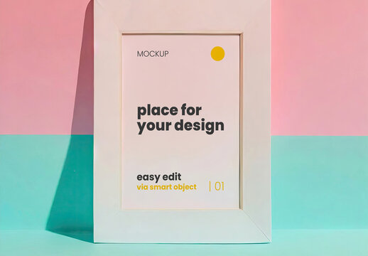 Handmade Creative Vertical Frame Mockup 22