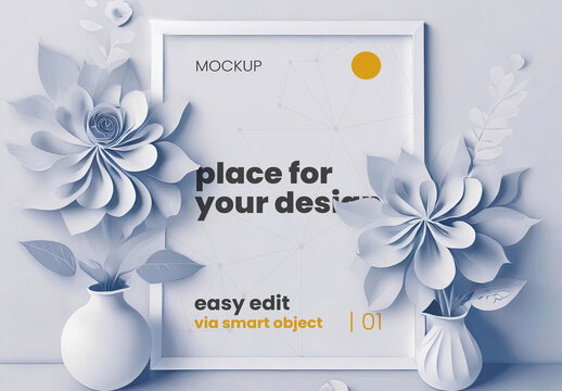 Handmade Creative Vertical Frame Mockup 28