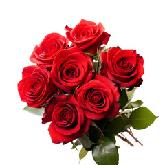 bouquet of 7 red roses, meaning you enchant me.