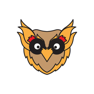 eagle owl logo design vector image