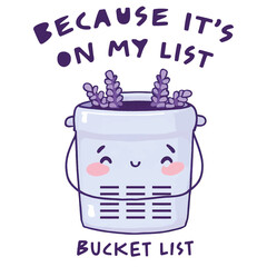 illustration of a Kawaii Bucket List