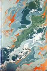 green marbled covers and endpapers from old hardbound books