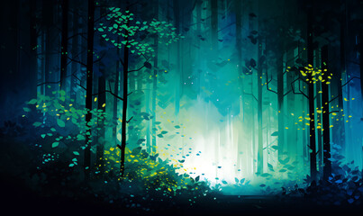 forest clearing background