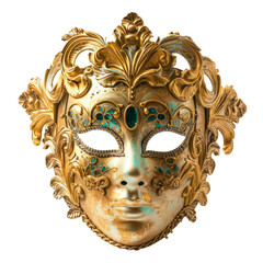 Venetian carnival mask isolated on a transparent background