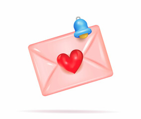  A post letter with a red heart.
A greeting card.
