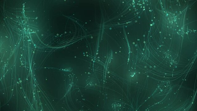 Subatomic particles flowing, glowing, undulating in the pressence of matter and antimatter, 4k 24p high quality video