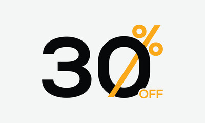 30% off creative sale vector, 30 percent off vector art, sale discount vector