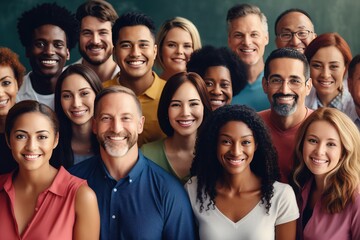 Multi ethnic diverse group of people