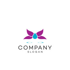 Tulip water drop yoga health beauty clinic logo design timeless emblem brand identity logotype abstract minimalist monogram typography vector logo
