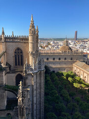 Fototapeta na wymiar sevilla catedral vista desde la giralda vista aérea IMG_4740-as24