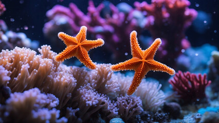 starfish and coral