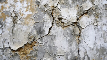 Vintage Grunge Concrete Wall Background with Cracked Cement Surface