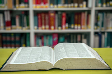 Sacred Pages: Open Bible in the Library