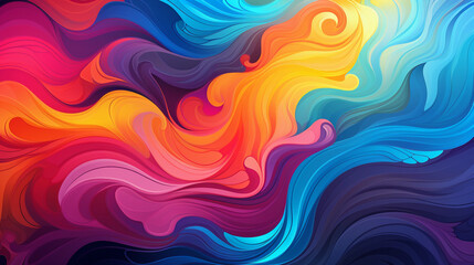 Obraz premium Psychedelic Swirls and Patterns on a Color-Rich Background A Kaleidoscope of Creativity