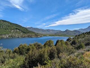 Fototapeta na wymiar Great lake landscape at Argentine patagonia