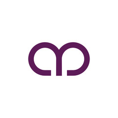 Rounded letter m p logo design timeless emblem brand identity logotype abstract minimalist monogram typography vector logo
