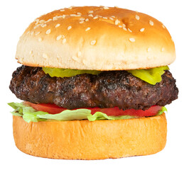 Basic Burger on Transparent Background