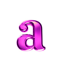 Purple symbol with bevel. letter a