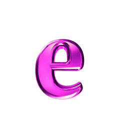 Purple symbol with bevel. letter e