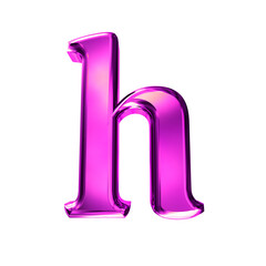 Purple symbol with bevel. letter h