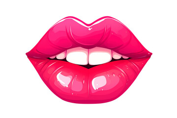 Valentines Day Lip Vector Illustration