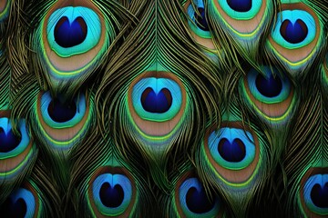 Obraz premium Peacock feathers background