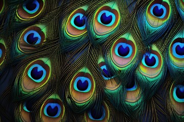 Peacock feathers background