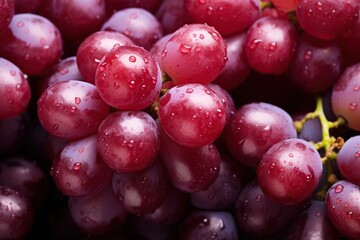 Fresh red grapes background